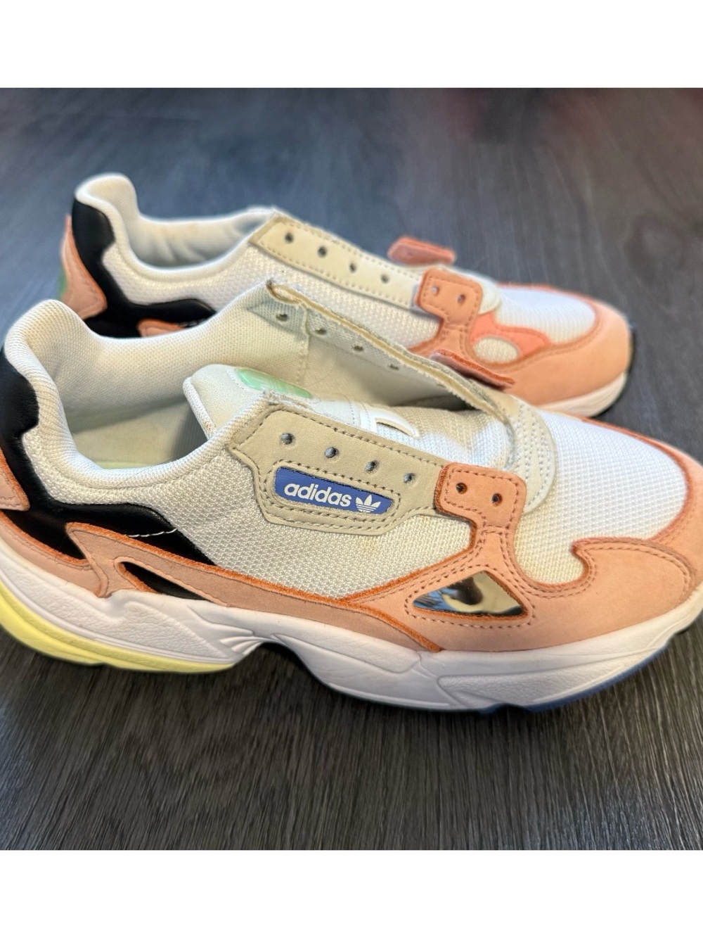 Adidas falcon sneakers in “trace pink” women’s 6